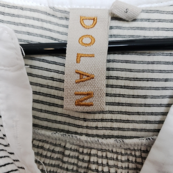 Dolan striped oversized 3/4 button down top - Picture 7 of 7